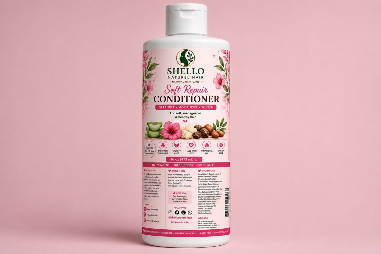 Shello Naturel Hair – Soft Repair Hair Care 16 oz